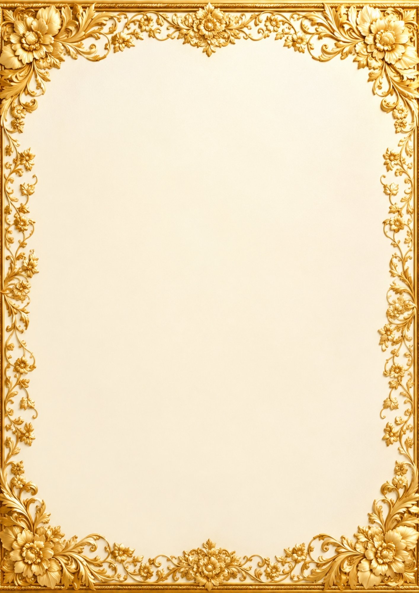 Royal Ivory Marathi biodata template with elegant gold and cream tones, suitable for all communities