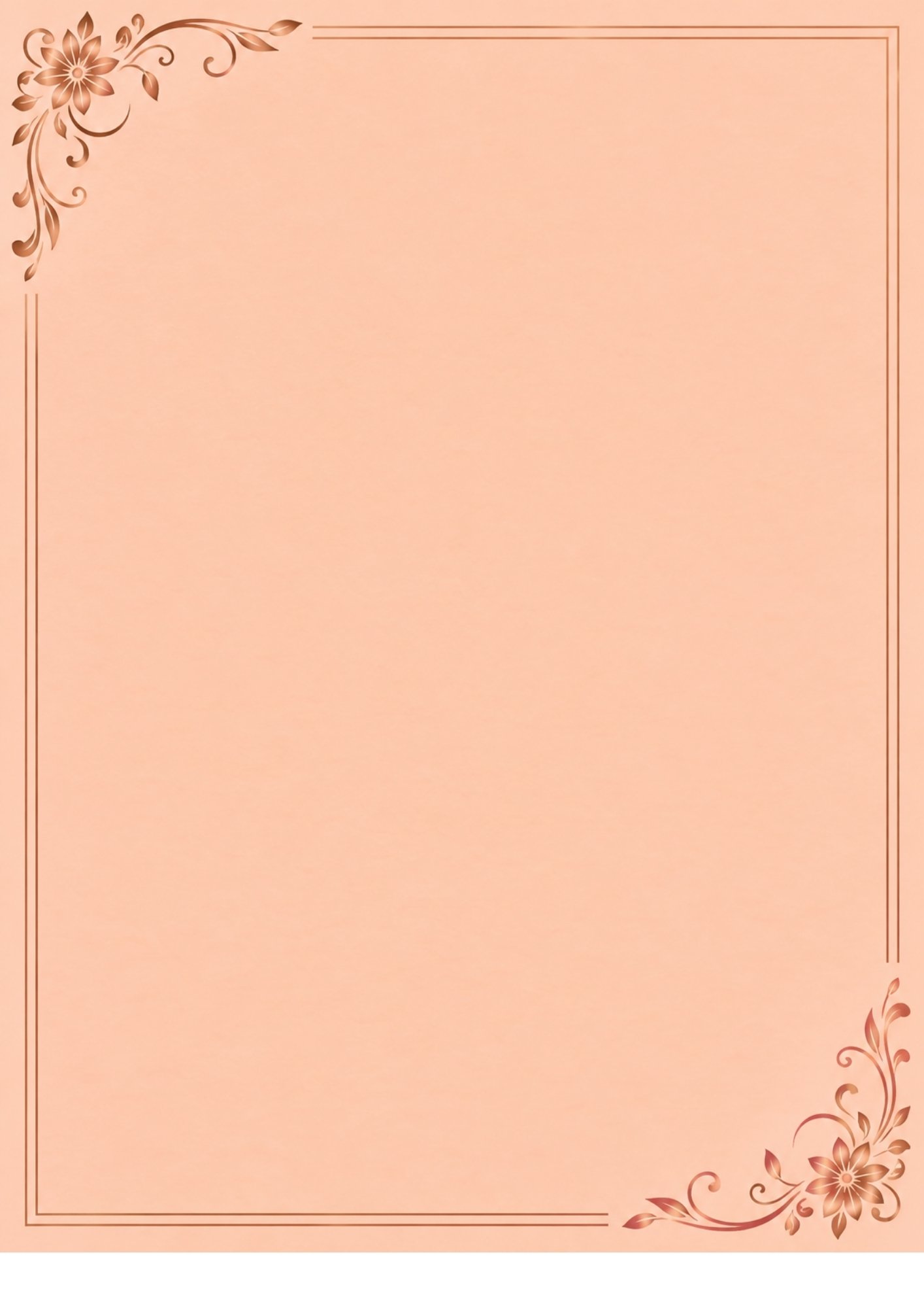 Soft Peach Marathi biodata template with elegant floral tones, commonly chosen for a girl's biodata