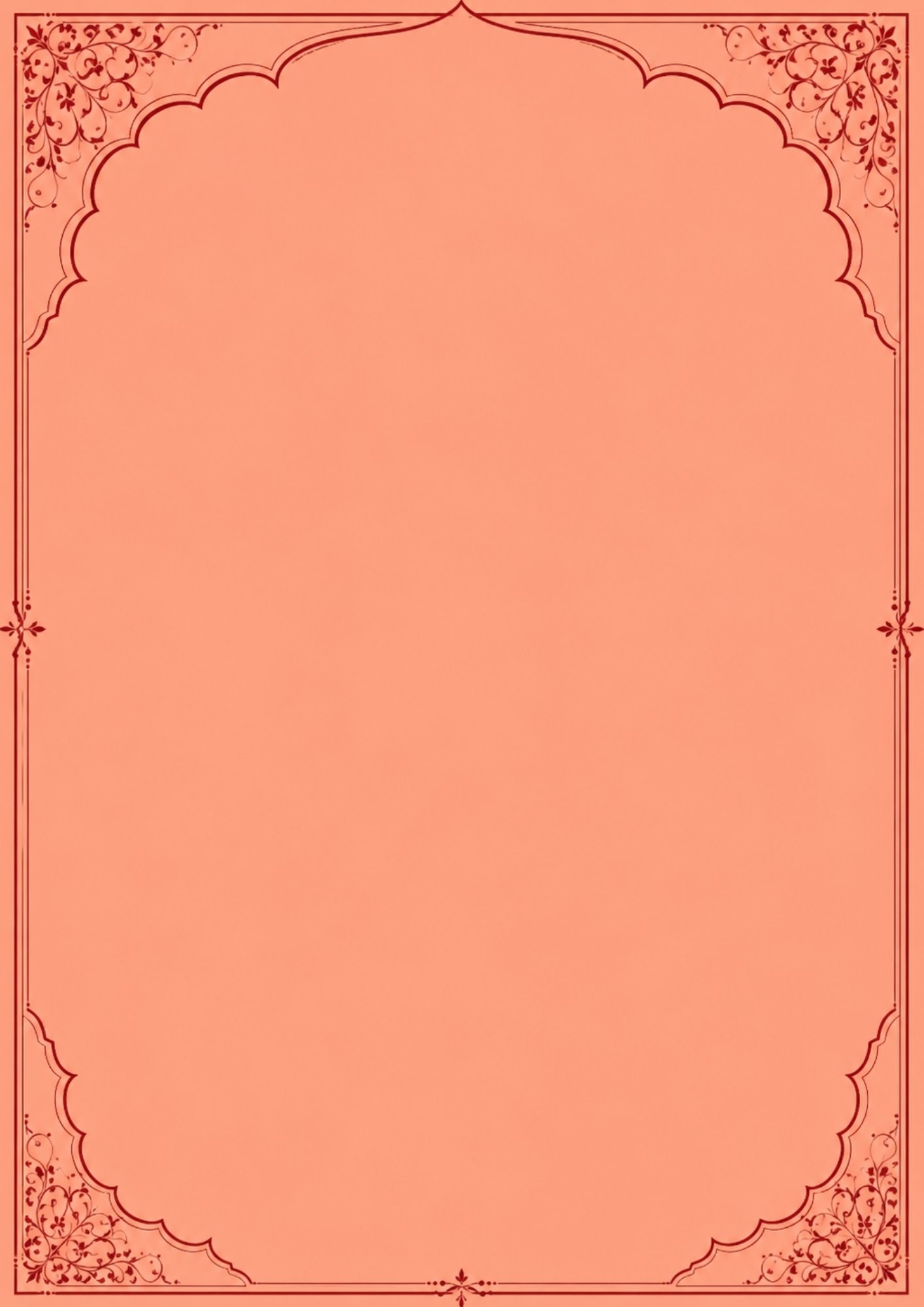 Salmon Coral Marathi marriage biodata template with soft elegant colors, commonly chosen for a girl's biodata